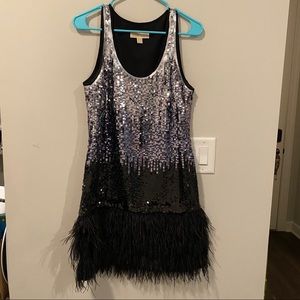 Michael Kors Sequin Feather Dress